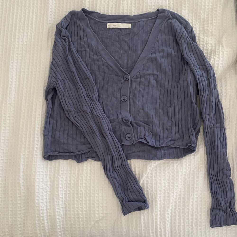 Oak & Fort Cropped Cardigan